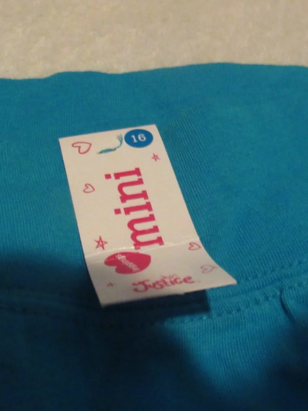 Justice Mini Leggings Aqua Size 16 NWT